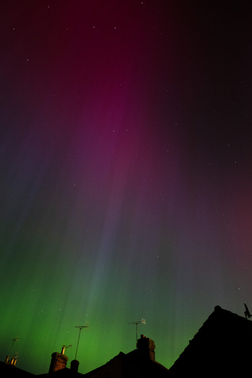 The Northern Lights, Aurora Borealis, in Colchester, Essex, May 2024